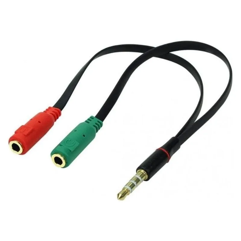 Adaptador De Som P3 Macho Para 2 P2 Femea Preto (MP)