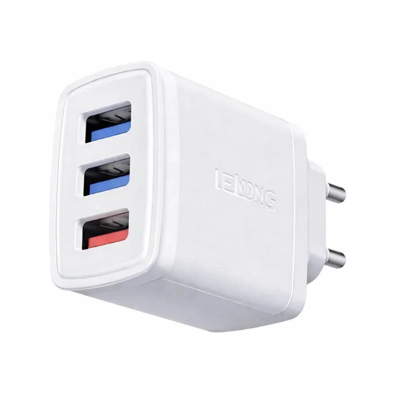 Carregador De Parede Turbo Pro LELONG Ultra Com 3 USB LE 247 35W (MP)