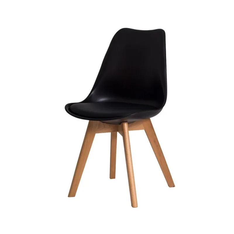Cadeira Leda Saarinen Design Preta Sala Cozinha Jantar - OUTRAS - Móveis