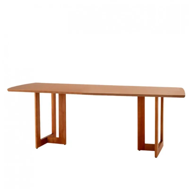 Mesa Para Sala De Jantar Patros 180cm Moderna Mobília Cinamomo Imbuia - Moderna - Móveis