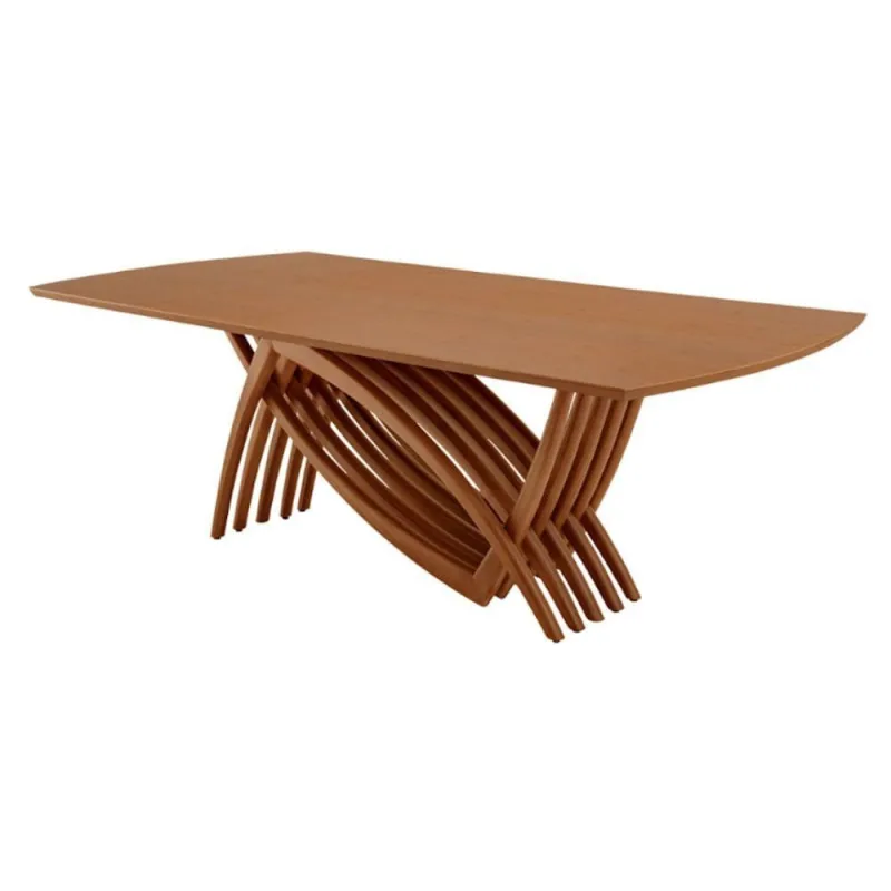 Mesa Para Sala De Jantar Vênus Moderna Mobília Cinamomo Imbuia - Moderna
