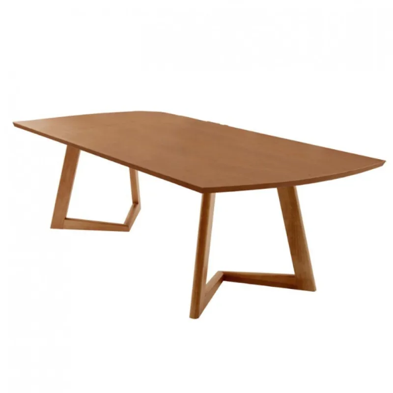 Mesa Para Sala De Jantar Munique Moderna Mobília Cinamomo Imbuia - Moderna