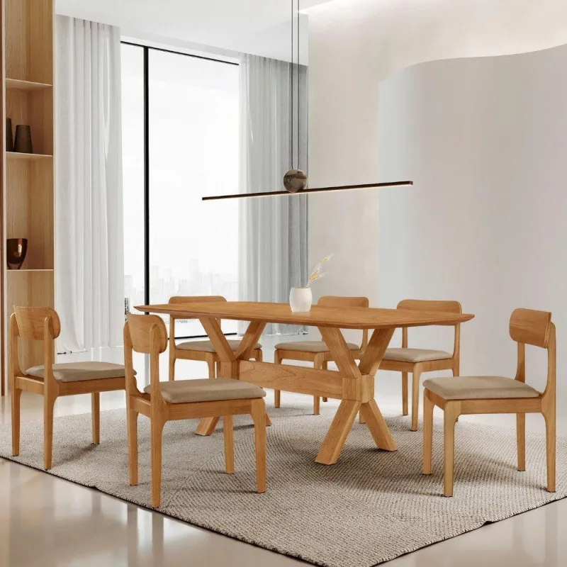 Sala de Jantar Star 6 Lugares Tampo MDF Barril Imbuia 180CM Moderna - Moderna