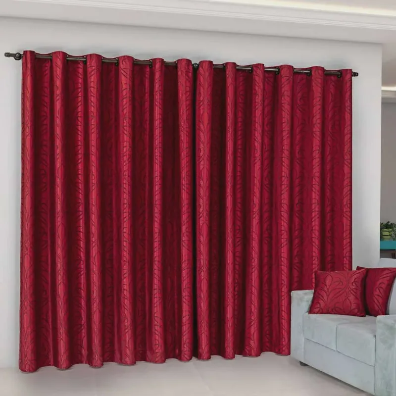Cortina Atena 3m x 2,80m Semi Blackout Tecido Jacquard