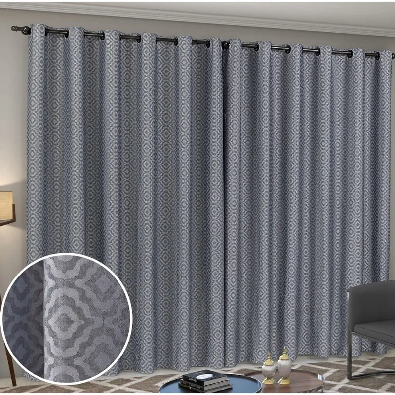 Cortina Atena 3m x 2,80m Jacquard Semi Blackout Estampado