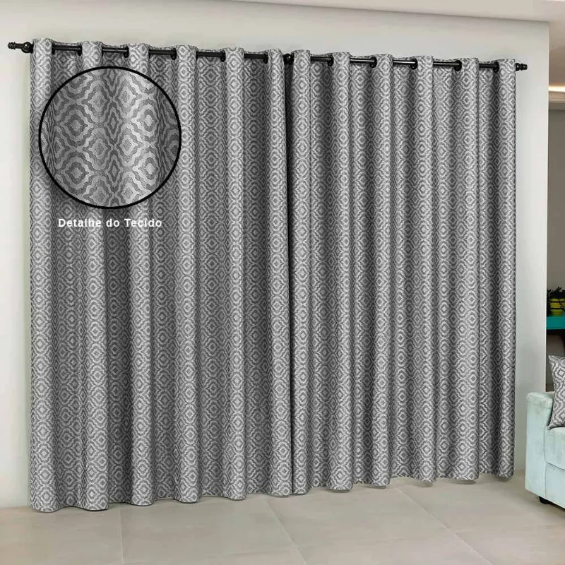 Cortina Atena 3m x 2,80m Jacquard Semi Blackout