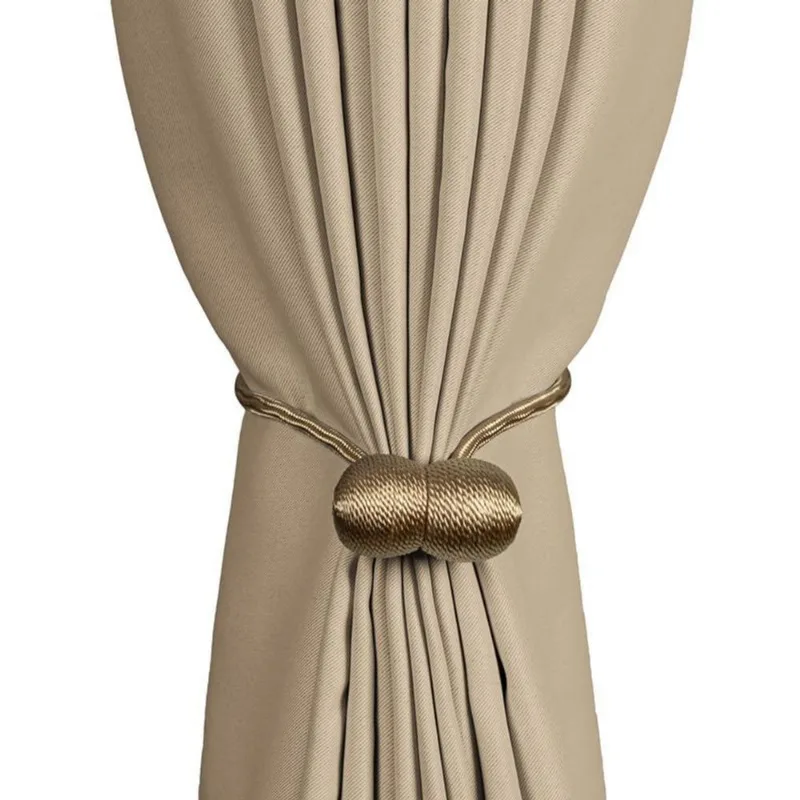Kit Prendedores De Cortina Magnéticos Austin 2 Peças Dourado