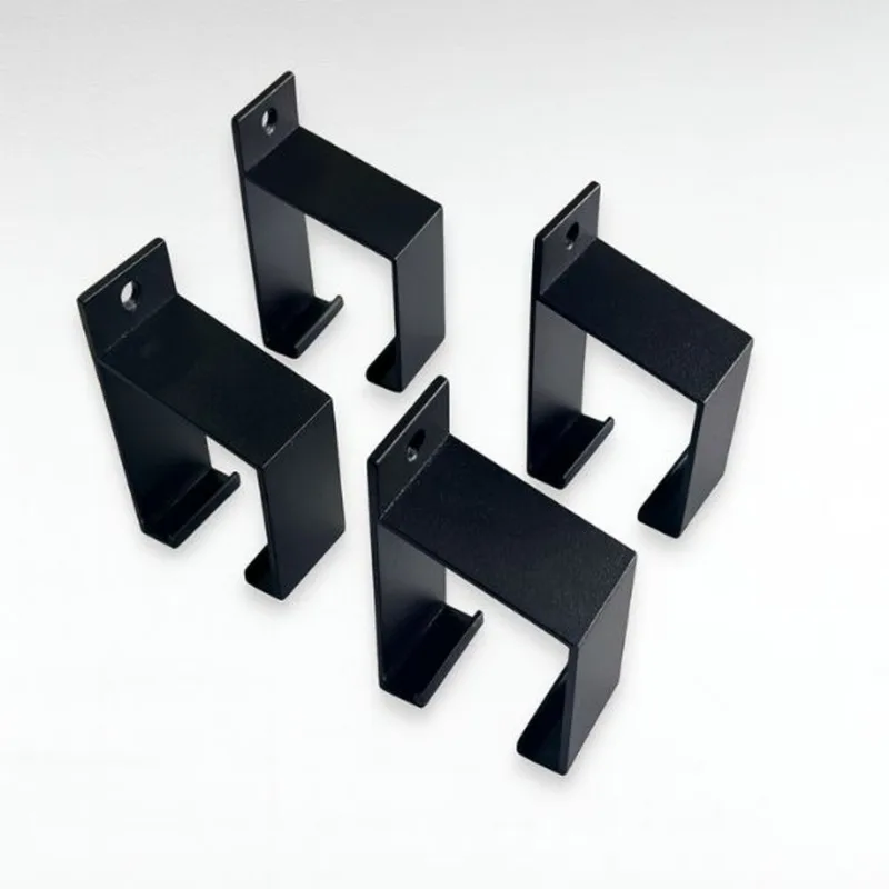 Suporte para Trilho Côncavo de Alumínio 4 Peças PerfilRold Suporte para Trilho Concavo de Aluminio 4 Peças Preto Fosco