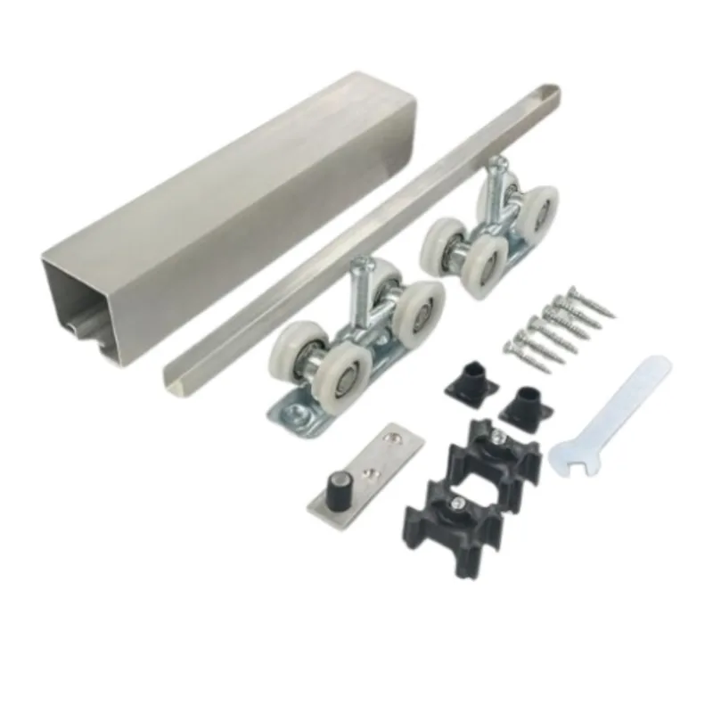 Kit Reto 2m com Roldana 4 Rodas 38x38 80Kg Perfil Rold Kit Reto 2m com Roldana 4 Rodas 38x38 80Kg