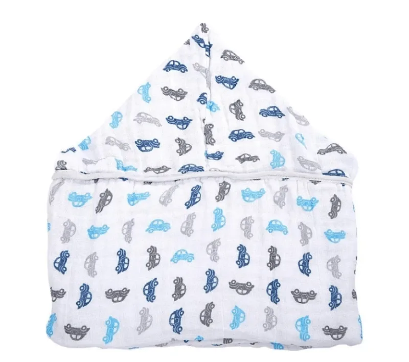 Toalha de Banho de bebe Swaddle Soft Fralda Azul Babyjoy - Leão Leãozinho
