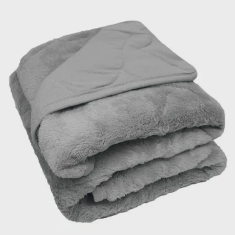 Mantinha Bebe Infantil Cobertor Dupla Face para Maternidade Unissex para Inverno Cinza Menino Menina