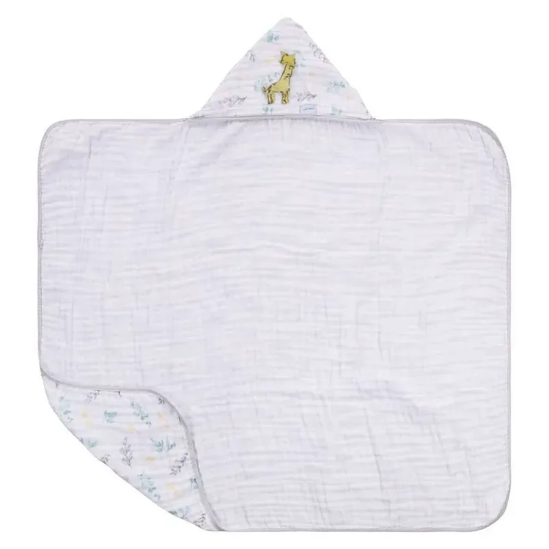 Toalha Soft com Capuz Bordado 80 x 90cm Folhas