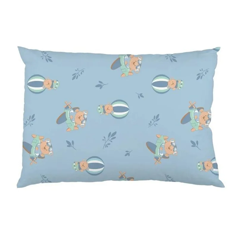 Fronha Para Travesseiro Bublim Urso Azul 40x28cm (MP)