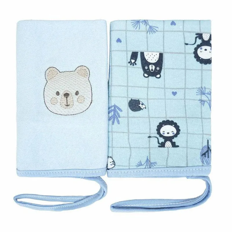 Kit Pano De Boca Baby Joy 2 Peças Urso Azul (MP)