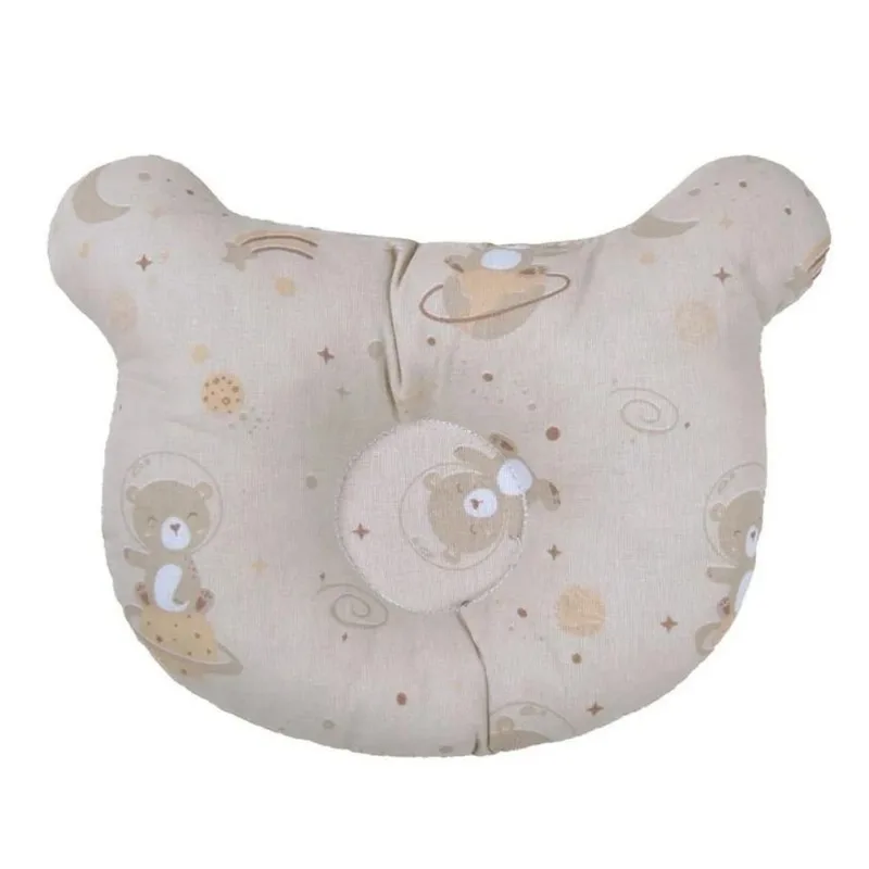 Travesseiro Para Bebê Bublim Anatômico Urso Bege (MP)