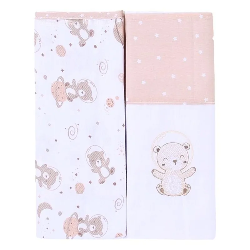 Kit Cueiro Manta Bublim 2 Peças Urso Bege (MP)