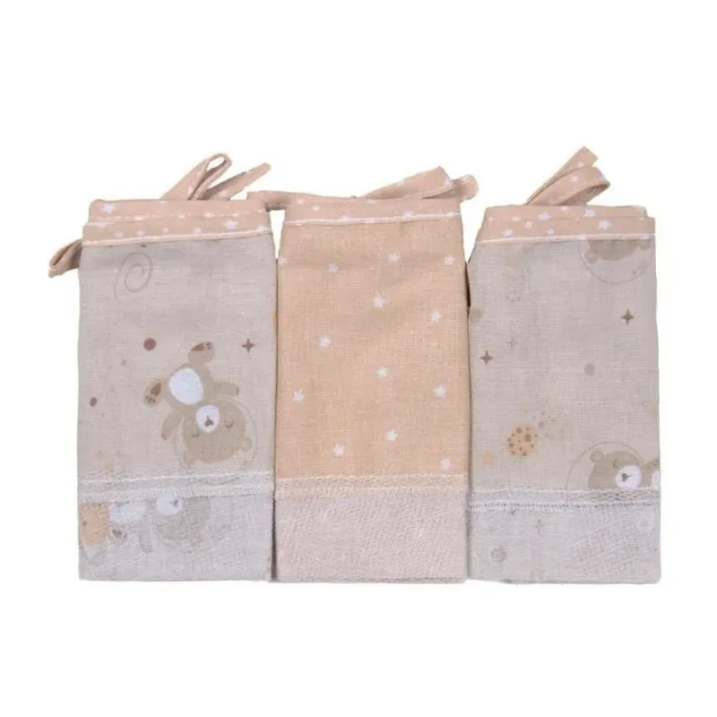 Kit Saquinho Maternidade Bublim 3 Peças Urso Bege (MP)