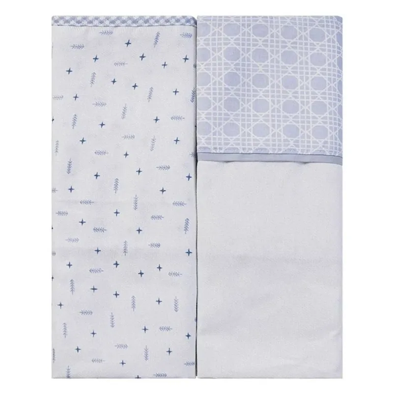 Kit Manta Cueiro Baby Joy 2 Peças Azul 79x80cm (MP)