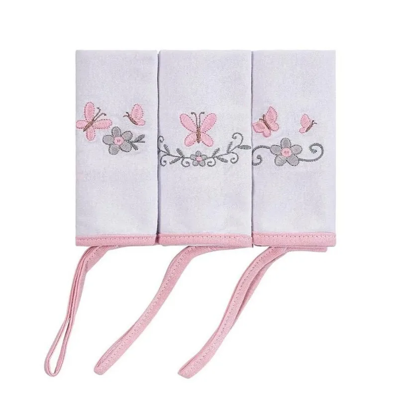 Kit Pano De Boca Incomfral 3 Peças Borboleta Rosa (MP)