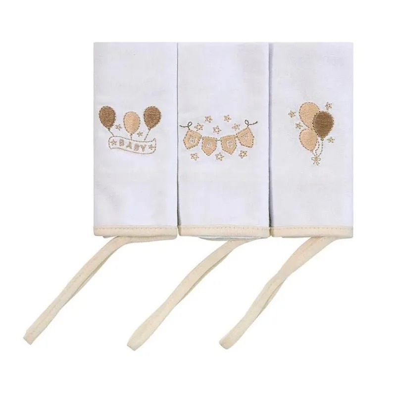 Kit Pano De Boca Baby Joy 3 Peças Bege (MP)