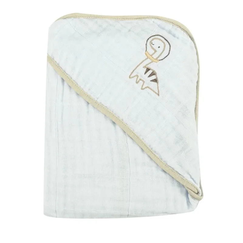 Toalha de Banho Bebê com Capuz de Canto Soft 80X80cm Havan Baby - Dino Bege