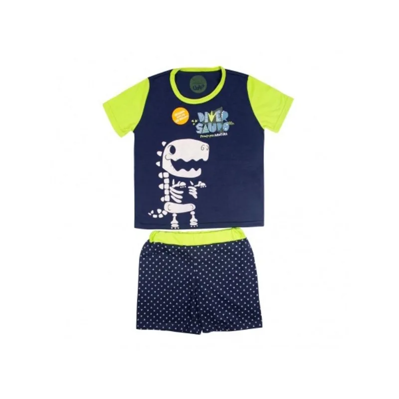 Pijama Fosforescente Short Infantil 10 Diversauro Uatt? - Uatt