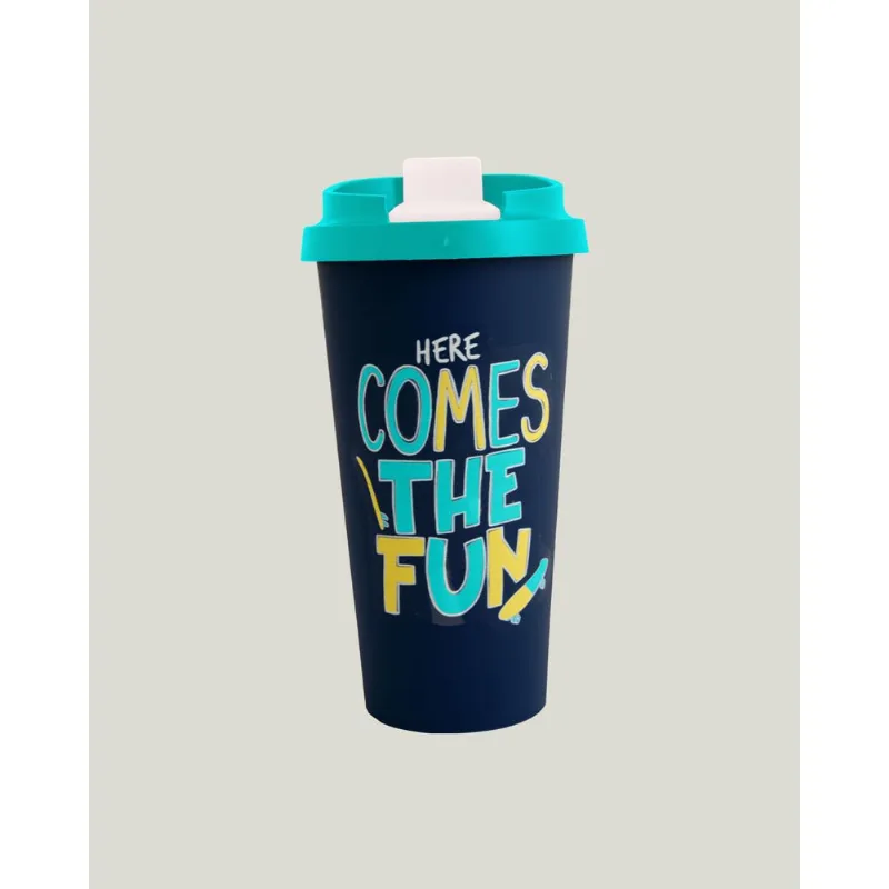 Copo Térmico Here Comes The Fun Menino Malwee Kids Azul Escuro - U