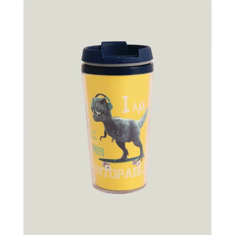 Copo Dinossauro Menino Malwee Kids Amarelo Claro - U