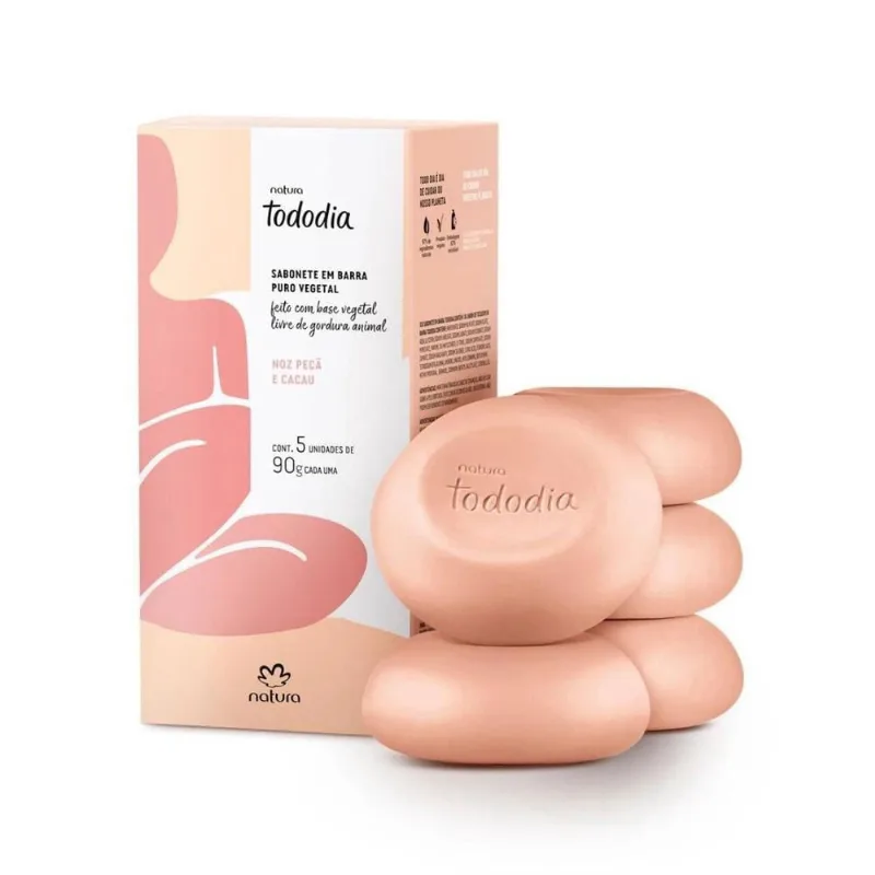 Caixa De Sabonetes Natura Tododia Noz Pecã E Cacau 05Un.
