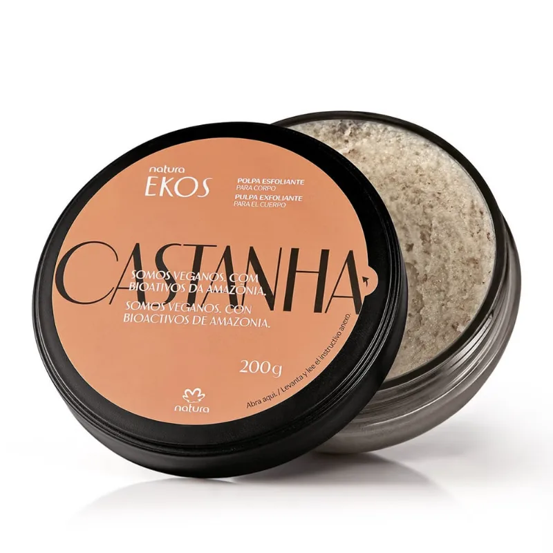 Ekos polpa esfoliante hidratacao E renovacao castanha 200g