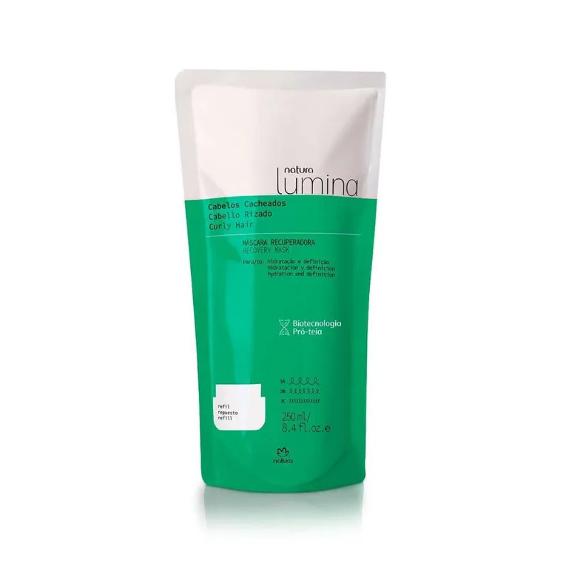 Natura lumina mascara para cabelos cacheados refil 250ml