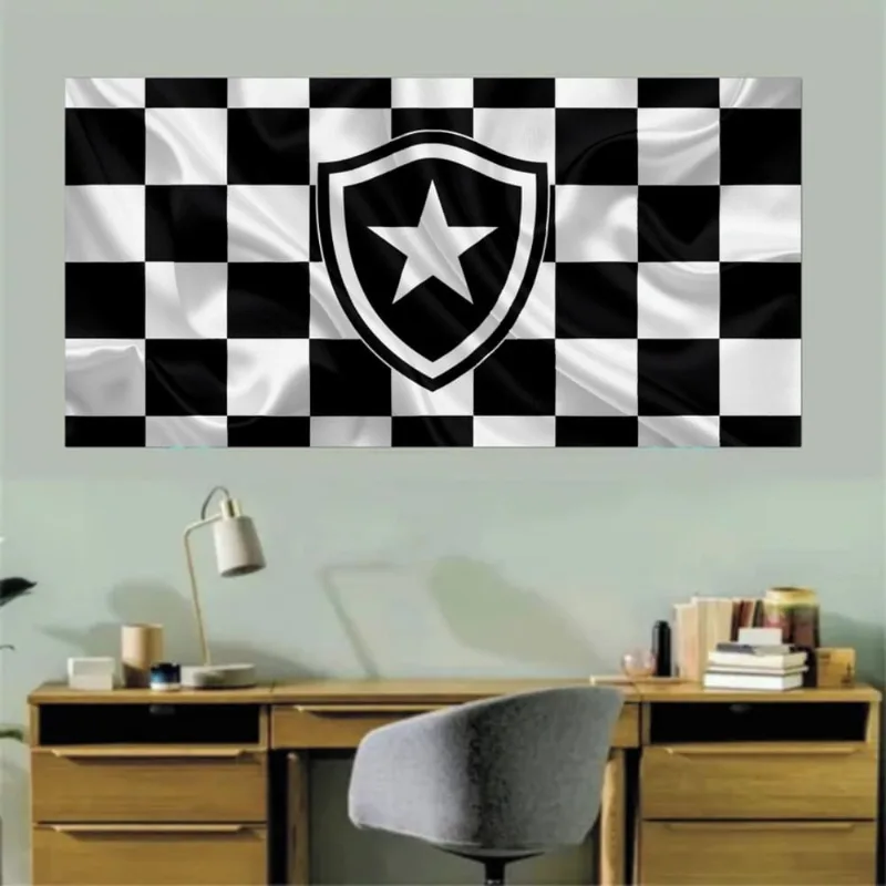 Painel Decorativo Futebol fogo Tam 90x50cm