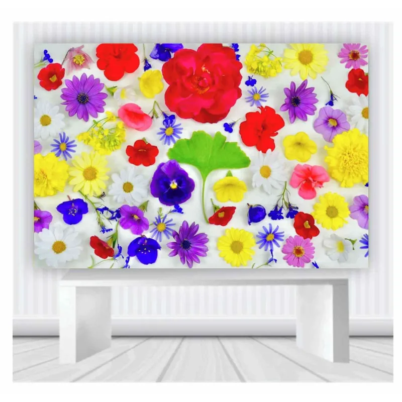 Painel de Festa Flor do campo tamanho 100cmx65cm F76
