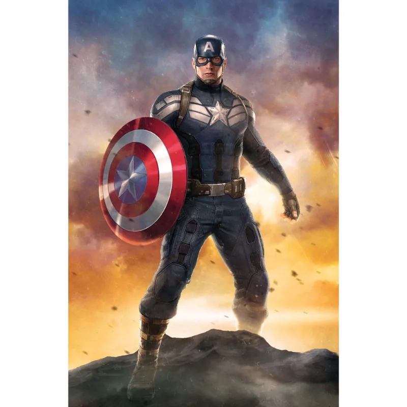 Painel de Festa Capitão América tamanho 100cmx65cm F8