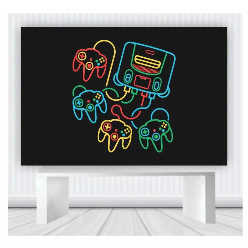 Painel de Festa Game tamanho 100cmx65cm P8
