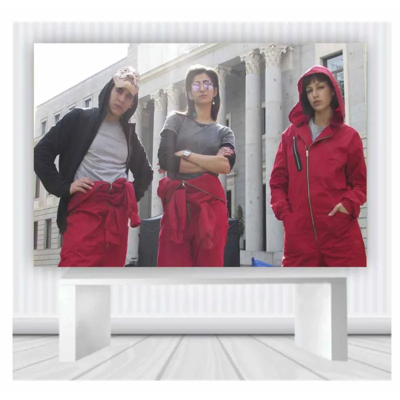 Painel de Festa La casa de papel tamanho 100cmx65cm p10