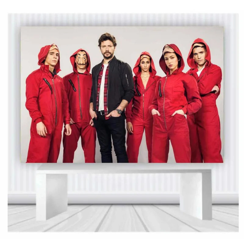 Painel de Festa La casa de papel tamanho 100cmx65cm p11