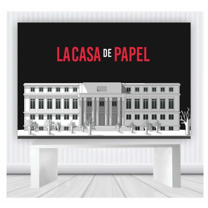 Painel de Festa La casa de papel tamanho 100cmx65cm p12