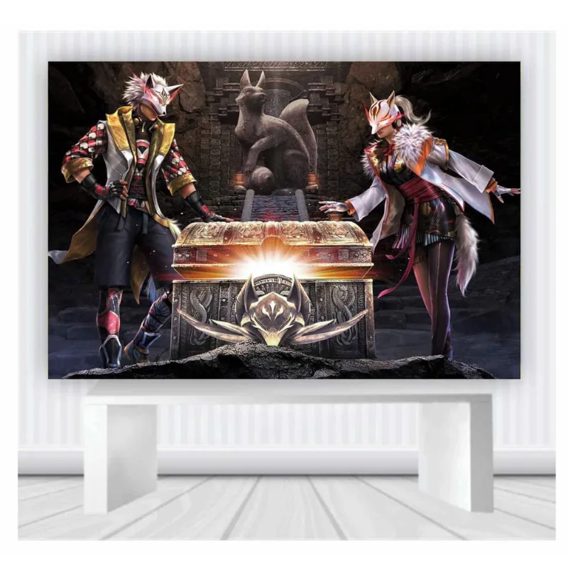 Painel de Festa Freefire tamanho 100cmx65cm p19