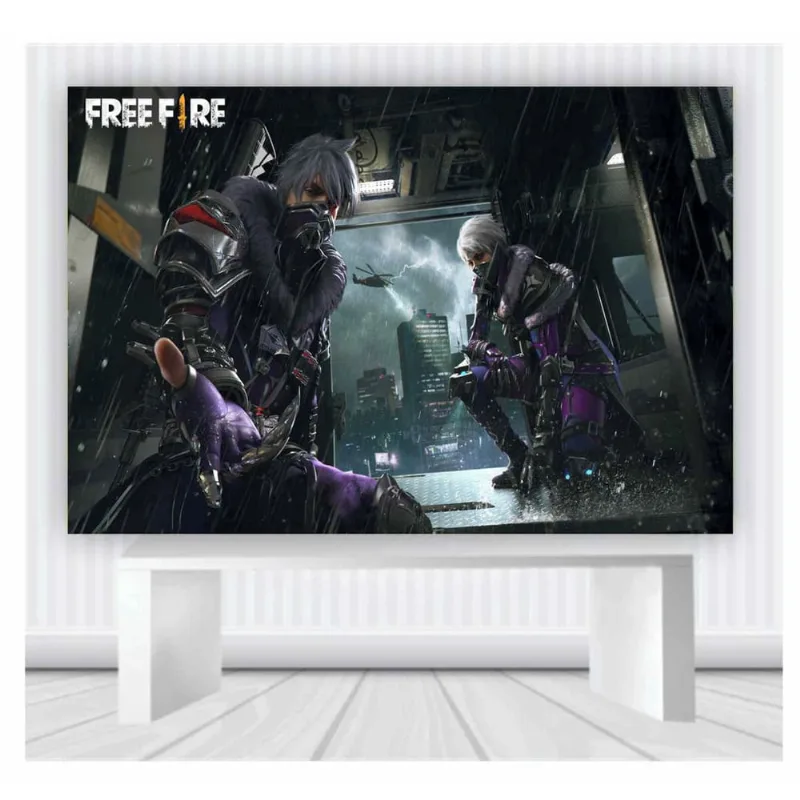 Painel de Festa Freefire tamanho 100cmx65cm p22