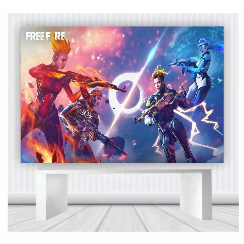 Painel de Festa Freefire tamanho 100cmx65cm p32
