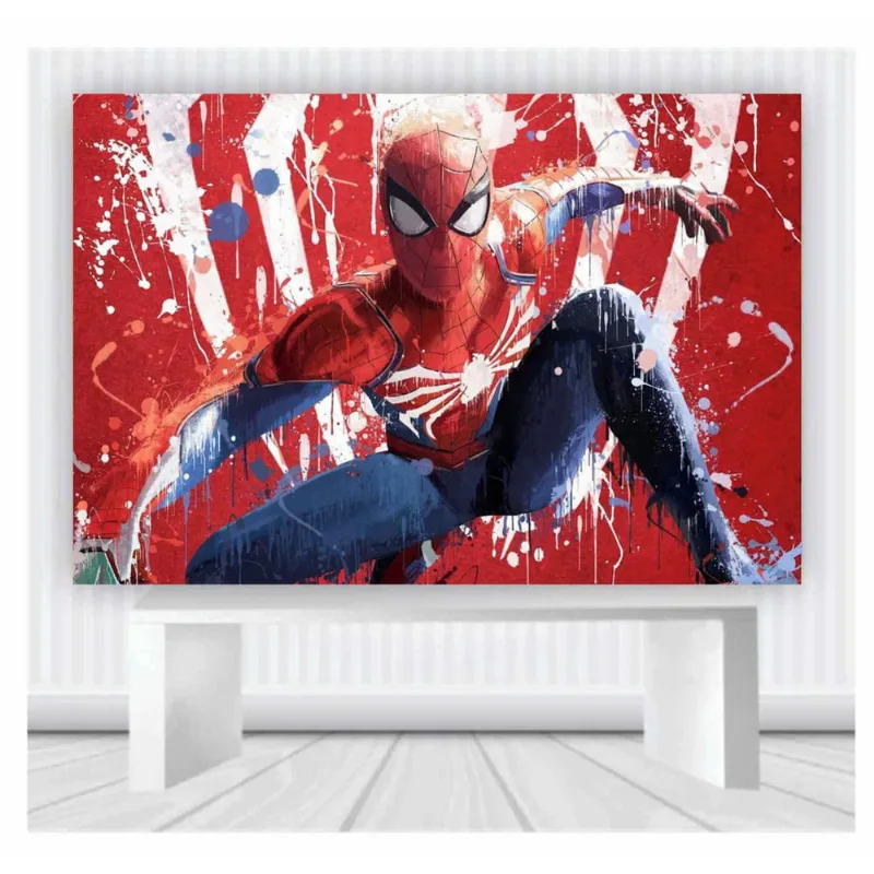 Painel de Festa Homem Aranha tamanho 100cmx65cm mod80