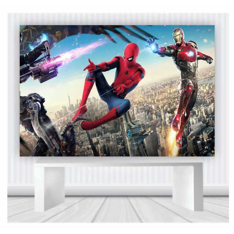 Painel de Festa Homem Aranha tamanho 100cmx65cm mod81