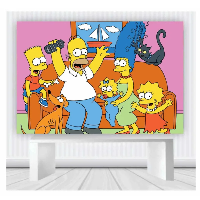 Painel de Festa Os Simpsons tamanho 100cmx65cm mod 17