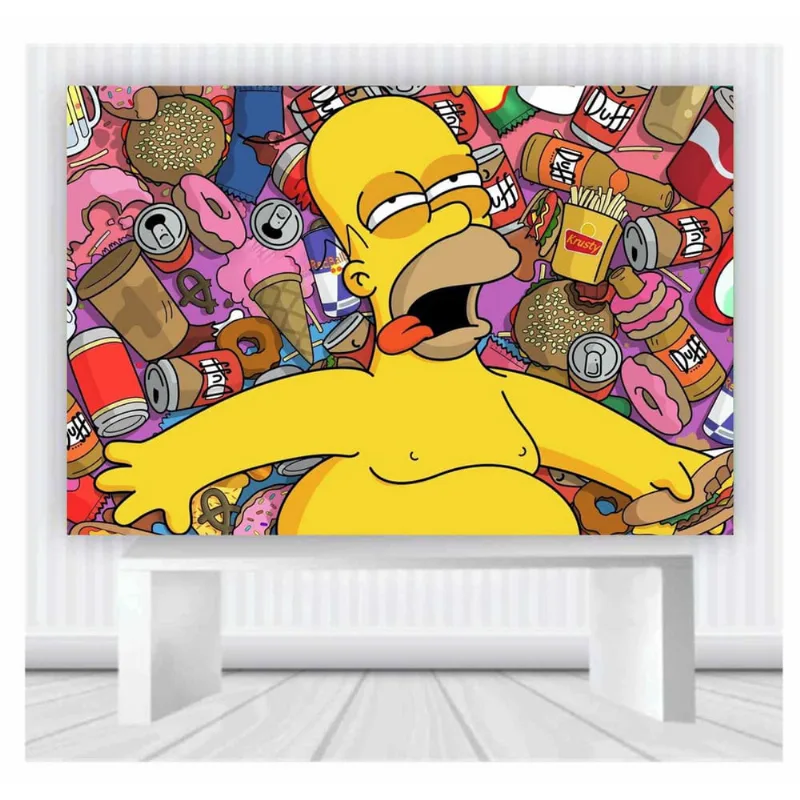 Painel de Festa Os Simpsons tamanho 100cmx65cm mod 18