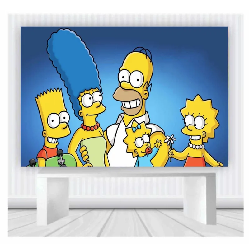Painel de Festa Os Simpsons tamanho 100cmx65cm mod 22
