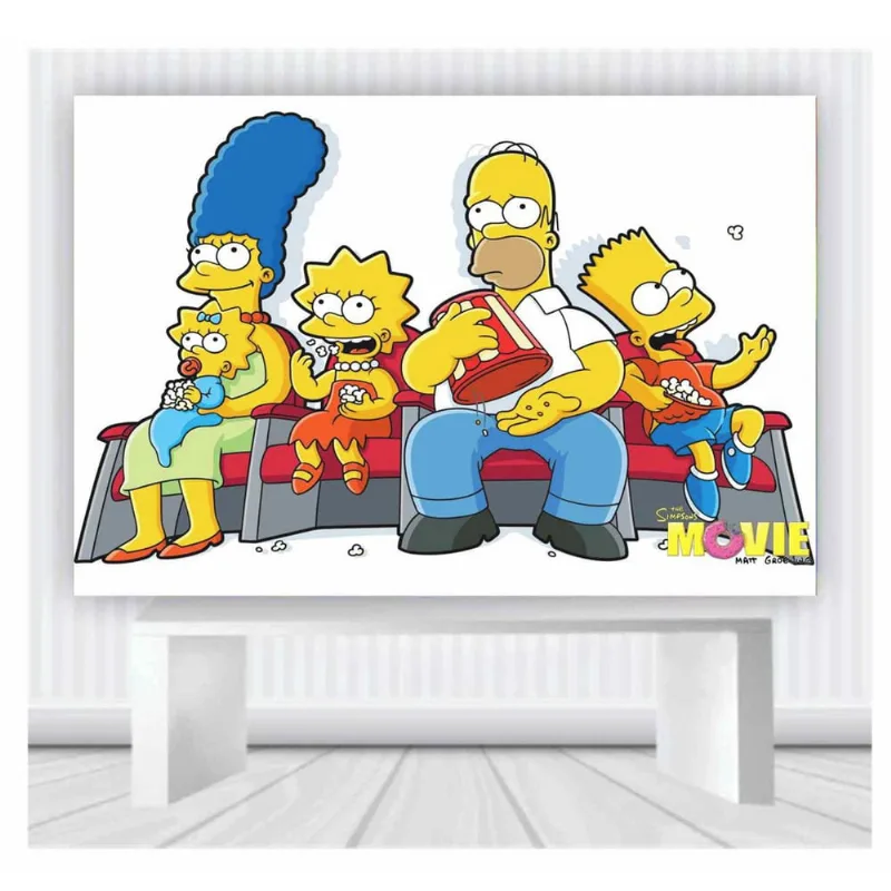 Painel de Festa Os Simpsons tamanho 100cmx65cm mod 23