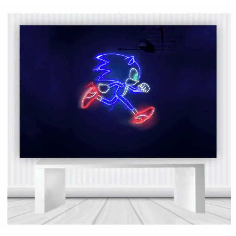 Painel de Festa Sonic tamanho 100cmx65cm mod 33
