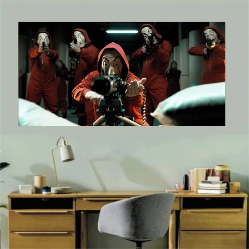Painel Decor La Casa de Papel Mod 08 Tam 100x50cm