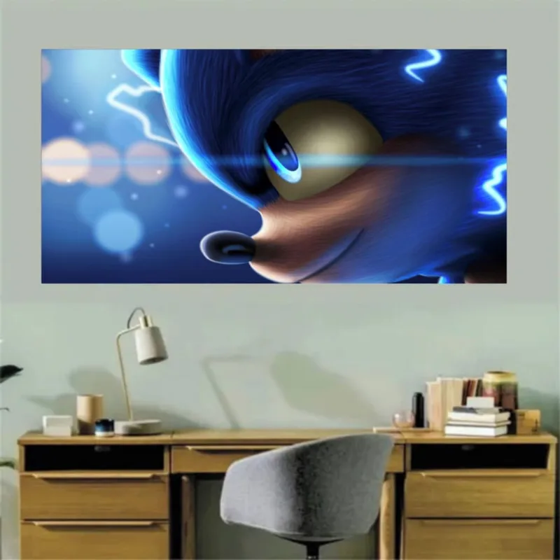 Painel Decorativo Sonic Mod 71 Tamanho 100x50cm